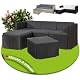 Rattanmöbel Juskys Polyrattan Lounge Punta Cana M für 3-4 Personen