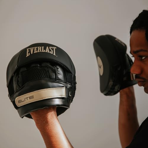 Elite 2 Micro Mitts – Premium Synthetic Leather, Secure Fit, Breathable, Maximum Impact Absorption – Adult Size, Great for Personal Training, Coaching, 1:1 Workouts, Mitt Work, Hand-Eye Coordination by Everlast - Image 5