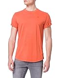 G-Star RAW Logo auf der Brust G-STAR RAW Herren Lash Straight Fit\' T-Shirt, dk Tangerine gd 2653-C402, XXL