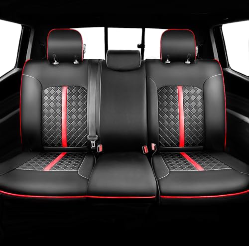 Image of Carlimeki Leather Seat Covers Custom Fit for Tacoma Gen 2nd (2005-2015) | For Double & Crew Cab only - Fits Base, PreRunner, TRD Pro - Fully Covered - Fit Like a Glove