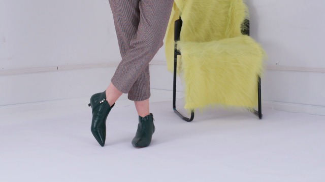 Amazon.com | Aachcol Womens Pointed Toe Low Kitten Heel Ankle