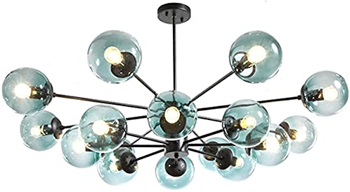 Lustre boule de verre créative 16 lumières pour salon et salle à manger