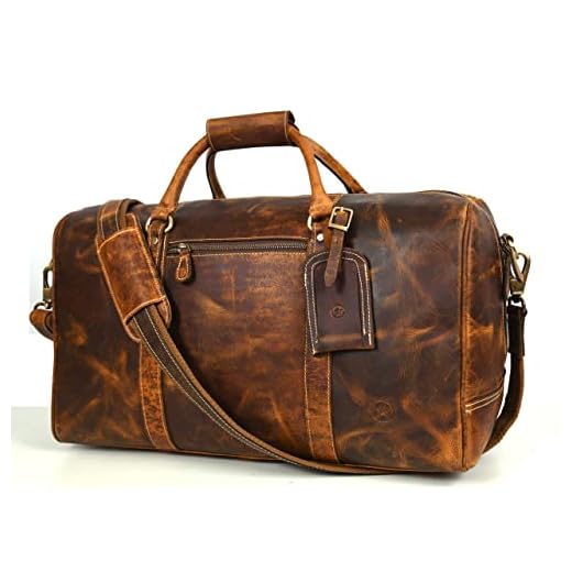 Handcrafted Full Grain Leather Travel Duffel