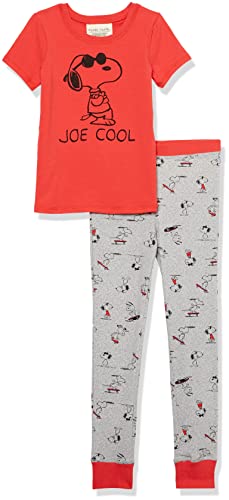 Munki Munki Girls' Youth Short Sleeve Tee and Legging Pajama Set