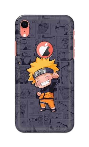Image of Plastic Printfidaa Printed Hard Back Cover Case For Apple Iphone Xr Logo View Back Cover (Famous Anime Cartoon Character) -112, Grey