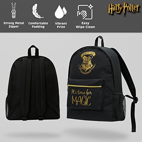 Harry Potter Mochila – Bolsa escolar para crianças e adolescentes, Preto, One Size, Clássico