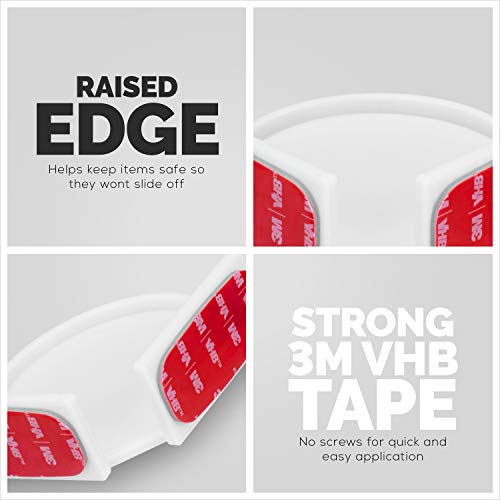 Mini Circular Corner Shelf Mount for Security Cameras, Baby Monitors, Speakers, Plants 