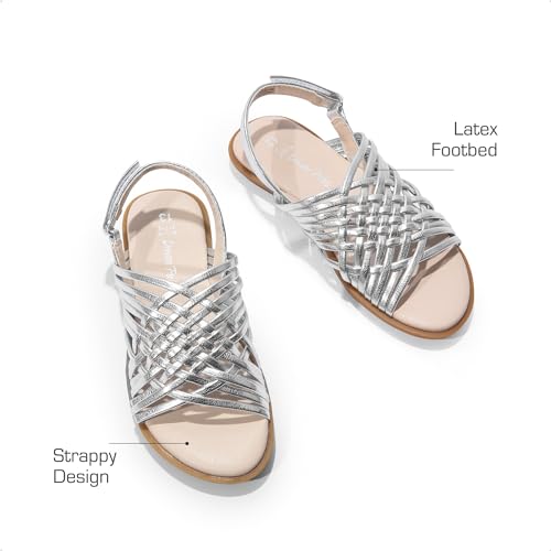 DREAM PAIRS Girls Sandals Gladiator Braided Flat Open Toe Summer Sandals3