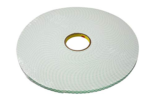 3M 04861 Double Coated Urethane Foam Tape 4004, 2" x 18 yd. 1/4", Off-White ()