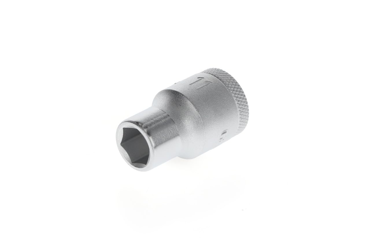 Gedore Silver Socket, 1/2" 12.5 Mm Drive, Hexagonal, 11 Mm Width, Tool, 19 11, Chrome-Plated Steel