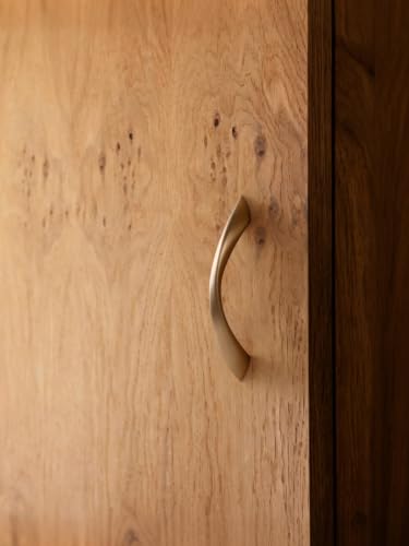 Image of 5 Pack Champagne Bronze Cabinet Pulls 3 Inch Arch Twisted Brass Handles Drawer Kitchen Cupboard Bathroom Dresser Cabinet Hardware Zinc Alloy
