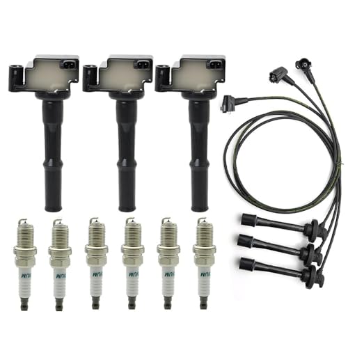 Image of 3PCS UF156 Ignition Coil Pack Set with 6PCS Iridium Spark Plugs & Wires Compatible with Toyota Tacoma 2004-1995, Tundra 2000-2004, 4Runner 1996-2002, T100 1995-1998 3.4L#C1041 90919-02212 5C1308 E679