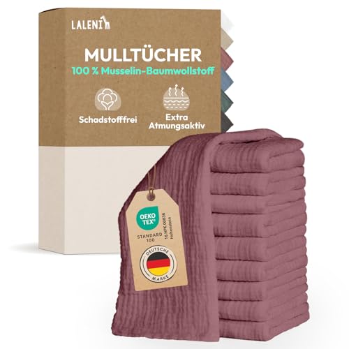 Laleni Spucktücher Baby im 10er Set aus Reiner Baumwolle - schadstofffreie...