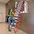 Attic Ladder, Wall-Mounted Folding Pull Down Stairs, 12-Steps Retractable Wall Loft Ladder Aluminum-Magnesium Alloy Loft Attic Extension Ladder for Attics, Hotels, Outdoor, Basements (Orange-white)