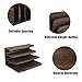 File Holder for Desk,Wood Paper Organizer,Rustic Desk Organizer,Mail Sorter for Desktop,Organizer for Counter,Letter Organizer for Document/Filing/Folders/Paper,Darkbrown