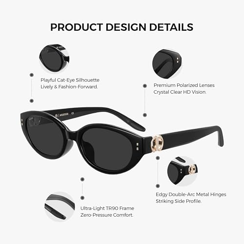 Image of Vintage Narrow Cat-Eye Sunglasses for Women Men, Exclusive Eyewear Brand of EssilorLuxottica