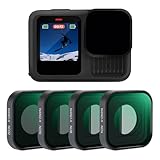 K&F Concept Go Pro 13/12/11/10/9用NDフィルター 4枚セット (ND4+ND8+ND16+ND32) マルチコート ゴープロシーリズ専用設計 防水防塵 AGC光学ガラス 高透過率 プロテクトフィルター 28層ナノコーティング 風景撮影・長時間露光・動画撮影に最適