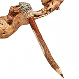 piedra natural rustica para fachadas Pluma de cristal única, hecha a mano: Esta pluma personalizada está elaborada artesanalmente con madera natural de veta variable. Gemas en bruto, seleccionadas por sus colores y energías, están incrustadas en ella. La textura de la madera contrasta con la suavidad de los cristales, creando una experiencia táctil única. El peso de la madera y las gemas se equilibra a la perfección, lo que la hace cómoda de sostener