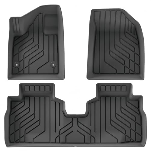 ZDDYUU Auto Fußmatten Set TPE für Equinox EV 2024-2025 (LHD), Maßgeschneiderte Allwetter-Matten mit Bordkantenschutz - Rutschsicher Wasserdicht