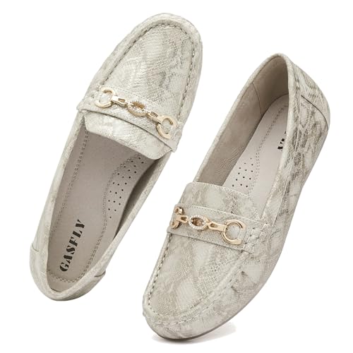 Image of Women's Business Loafers Work Casual Flats Shoes Lightweight Penny PU Leather Slip On Walking Shoes