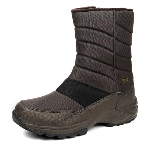 TLOLA Winterstiefel Herren Wasserdicht Warm Gefüttert...