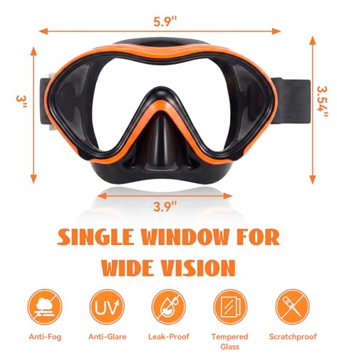 Aegend Kids Swim Goggles Snorkel Diving Goggles with Nose Cover for Kids 3-15, Knitted Fabric Strap, Anti-Fog No Leak - image 7