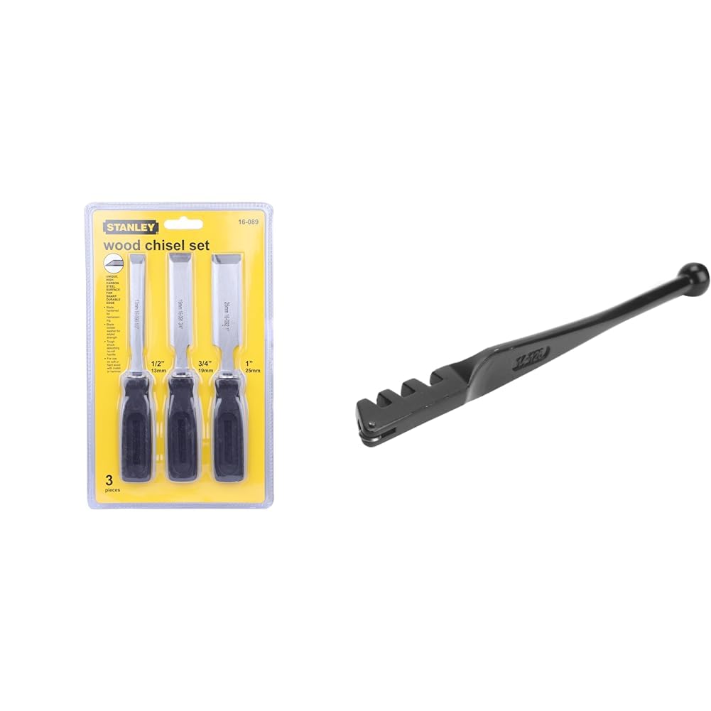 STANLEY 16-089 3-Piece Wood Chisel Set with Anti-Rust Properties for Shaping & Cutting Wood Surfaces