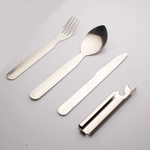 Miniatura 3 de Juego de 2 cubiertos de pícnic, juego de cubiertos extra fuertes, juego de cubiertos ultra fuertes, juego de 3 piezas para uso doméstico, viajes,