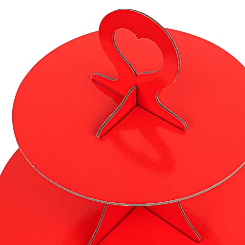My Party Time 3-Tier Cardboard Red Cupcake Stand/Tower For Christmas 2 Set (2, Red) #TOP1