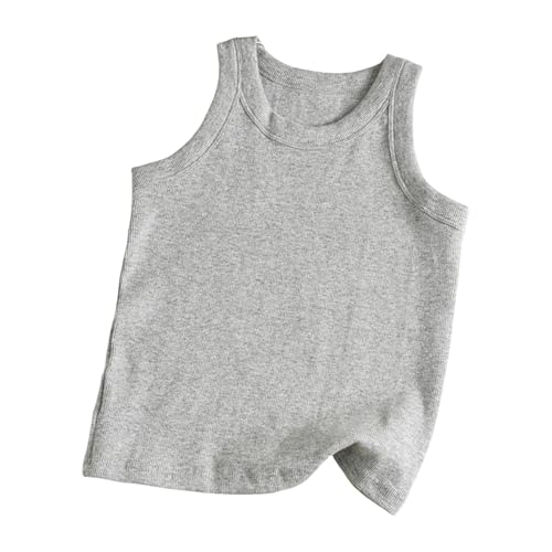 Lmdudan 2-13Y Toddler Baby Girls Boys Sleeveless Tank Tops Kids Summer Basic Cami Shirts Cotton Athletic Undershirts T-Shirt
