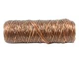 Kulay Brown Bobbin Artificial Deer Sinew Waxed Flat Poly Thread, 20 Yards, 5 Ply, 70 LB Test
