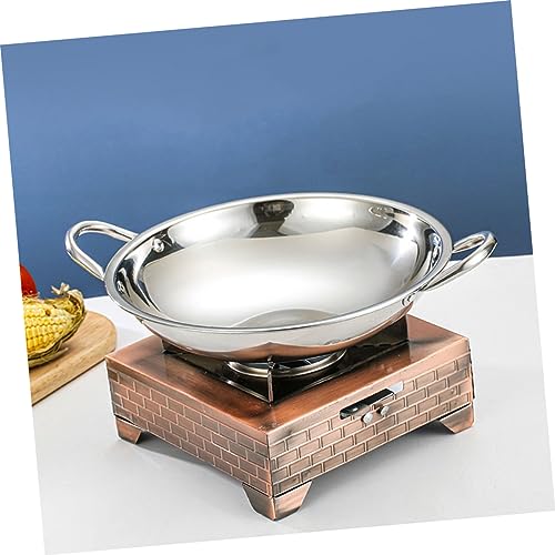 Wok de Acero Inoxidable con Doble Asa para Cocina miniatura 3