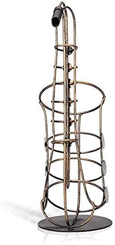 Soporte de vino de hierro forjado plegable miniatura 6