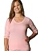 Kavio! Women V Neck 3/4 Sleeve Top