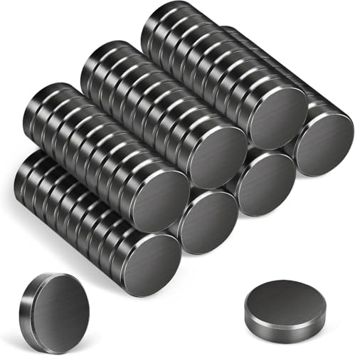 Jewan 70pcs Aimants Puissants, 18x5mm Aimant Frigo, Aimants Tableau Magnétique, Petit Aimant Plat, Noir Blanc