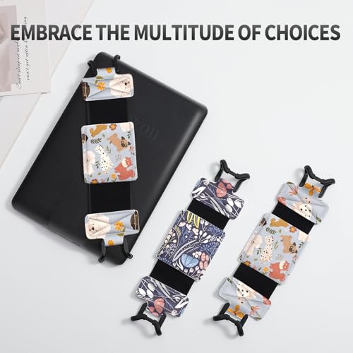 MoKo Weich Handschlaufe für 6' - 8' Kindle eReaders Fire Tablet - Kindle/Kobo/Voyaga/Lenovo/Sony E-Book Tablet Tablet, Hochelastisch Vielseitig Tablet Fingerhalterung Griff Halter, Glückliche Hunde