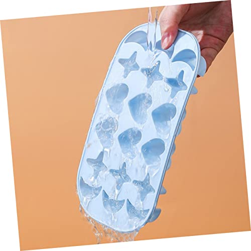 2 piezas moldes para cubitos de hielo con tapa de silicona miniatura 4