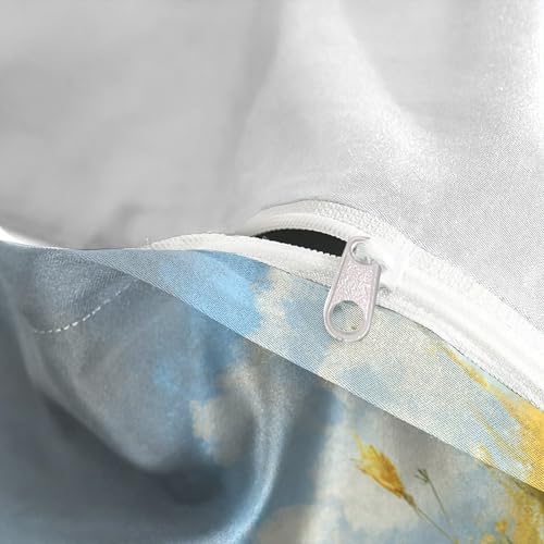 Housse de couette microfibre résistante avec fermeture éclair pour lit King anti-plis - 8
