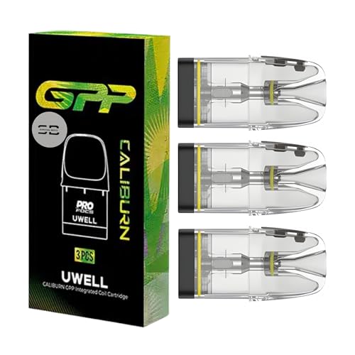 Uwell CALIBURN GPP Pods Side Refill [0.9] - 3 Pack - Available in 0.4 0 6 0.9 1.2 - Compatible with Caliburn G3 and G4 Series Kits - No Nicotine