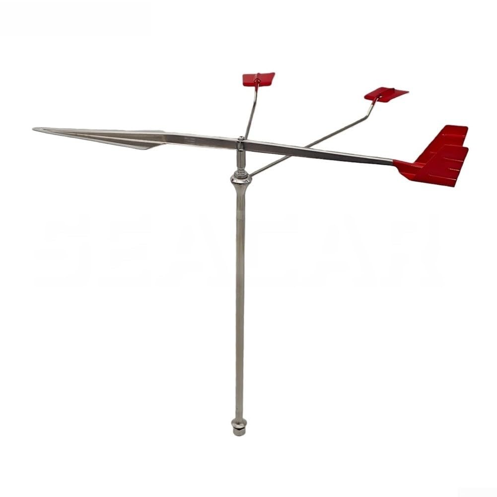 Indicador de viento marino de acero inoxidable 304 para yate, barco, instalación al aire libre, referencia de dirección del viento