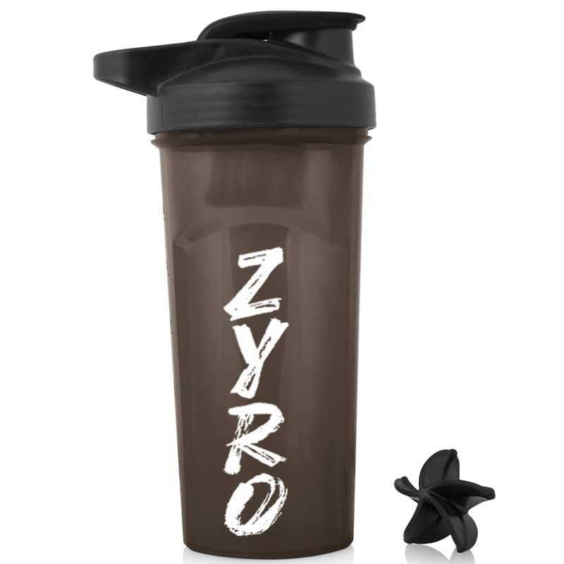 Zyro shaker for gym leakproof gym shaker bottle ideal for Protein, Pre Workout, Bcaas sports bottle Workout water sipper for men, Plastic, Black, 750ML-image-48