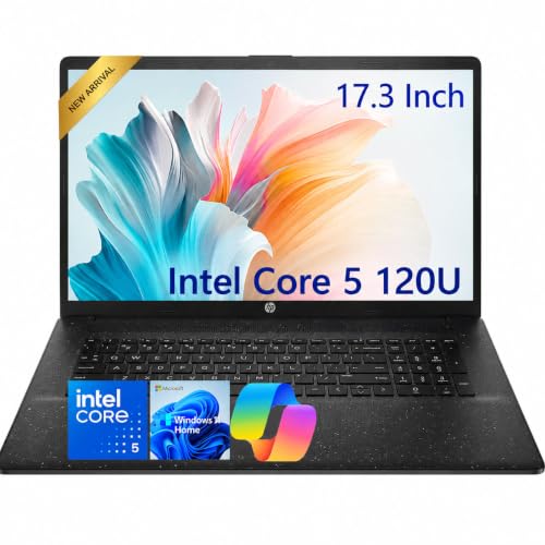 Image of HP 17.3 inch Business Laptop, Intel Core 5 120U (Up to 5.0 GHz, 10-Core), 64GB RAM, 2TB SSD, Windows 11 with Office 365 for The Web, Wi-Fi 6, Large Screen, 2026 Edition