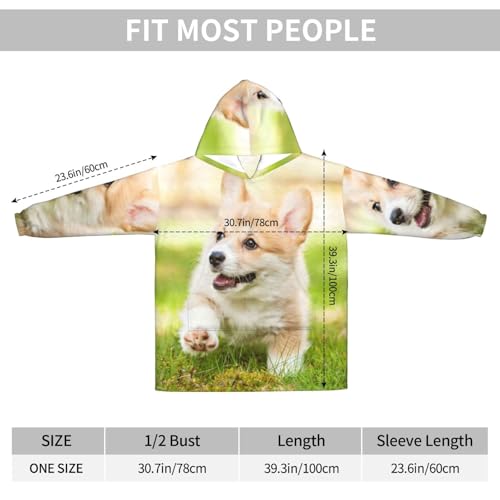 Couverture à capuche Corgi, le cadeau idéal pour femme