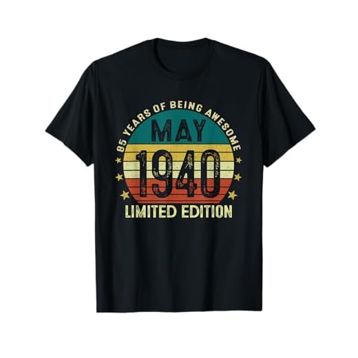 Vintage Regalo 85 Años Hombre Mayo 1940 85 Cumpleaños Camiseta