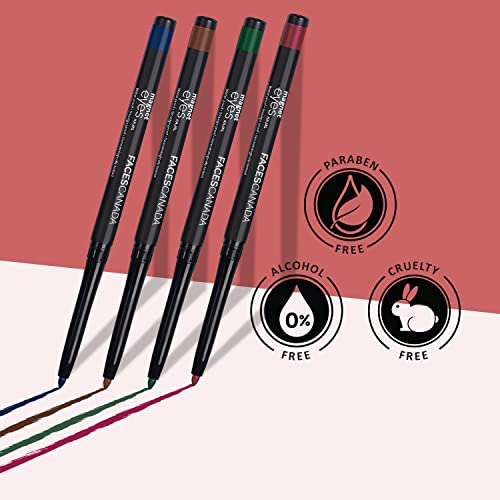 FACESCANADA Magneteyes Color Kajal - Blue Motivation 01, 0.30g Highly Pigmented Kohl, 12Hr Long Stay, Matte Finish, Single Stroke Glide, Waterproof & Smudgeproof, Almond Oil Enriched