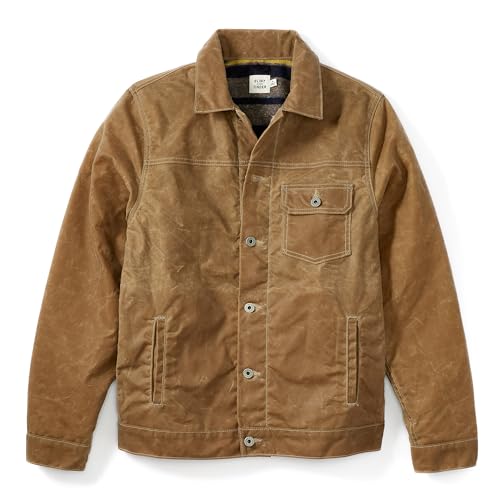 Huckberry Flint and Tinder Men's Wool-Lined Waxed Trucker Jacket, Built for Layering