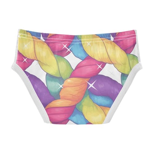 KLL Realistic Knitted Illustration Rainbow Texture Little Boys Soft Underwear Cute Undies2