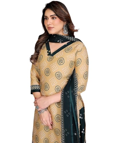 Image of Yashika Unstiched Crepe dress materials | Crepe Salwar Suit for women with dupatta | suit material for women unstitched