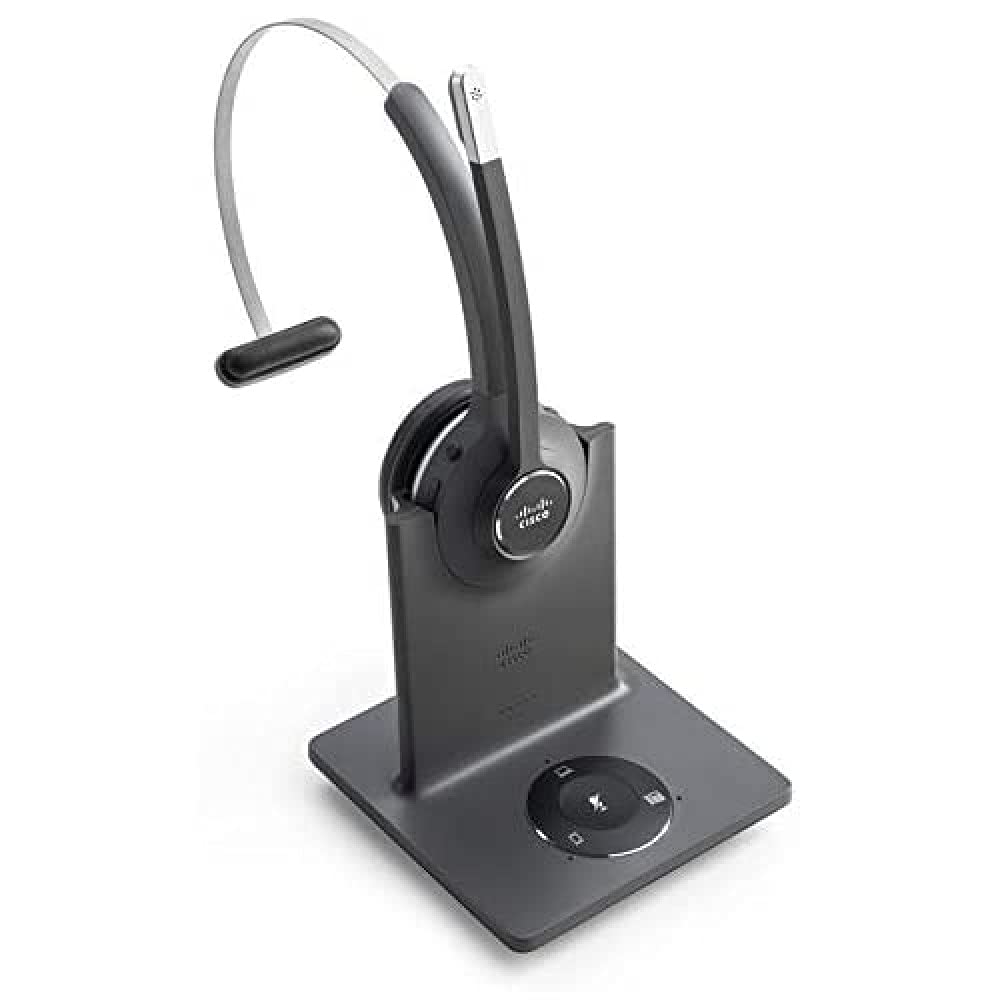 CiscoHeadset 561, Wireless Single On- Ear DECT Headset with Multi-Source Base for US and Canada, Charcoal, 1-Year Limited Liability Warranty (CP-HS-WL-561-M-US=)