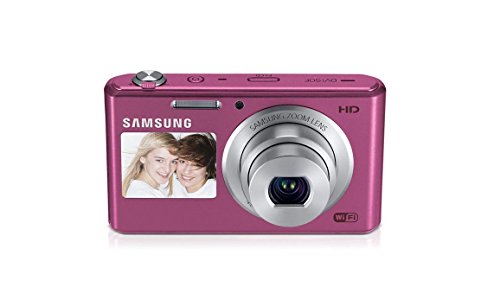 Image of Samsung DV150F 16.2MP Smart WiFi Digital Camera with 5X Optical Zoom and 2.7-inch Front and 1.5-inch Rear Dual LCD Screen (Pink), 4GB Card, Camera Case